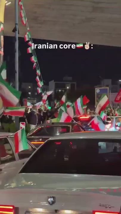 Iranians celebrating overnight after their Supreme National Security Council announced a "historic a...