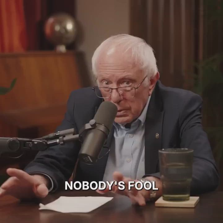 Bernie Sanders describing Trump as a demagogue who identifies real economic pain among average peopl...