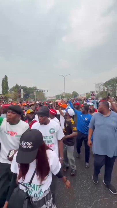 Atiku, Obi Kwankwaso, Aregbeshola leads Protest to INEC Headquarters
