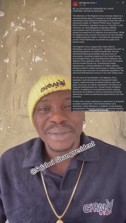 Headline: Soja Boy vs. Nigerian Army: The "Skystone" Smoking Gun? 

​Soja Boy has fired back with re...