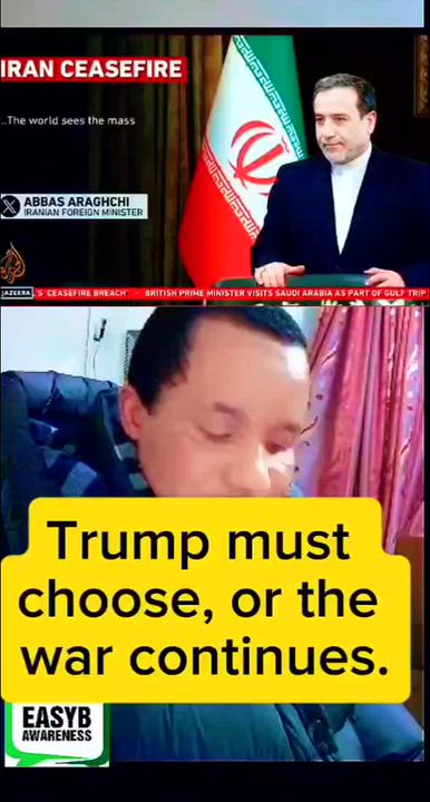 Trump must 
choose, or the 
war continues.