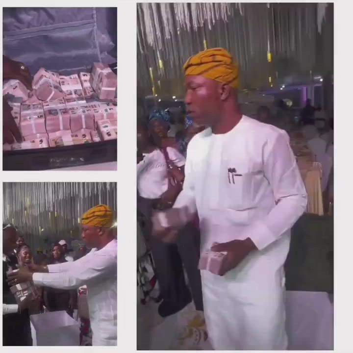 Man shuts down wedding 💒 reception as he sprays couple with bundles of N5 bills
 
Thoughts🤔 💭