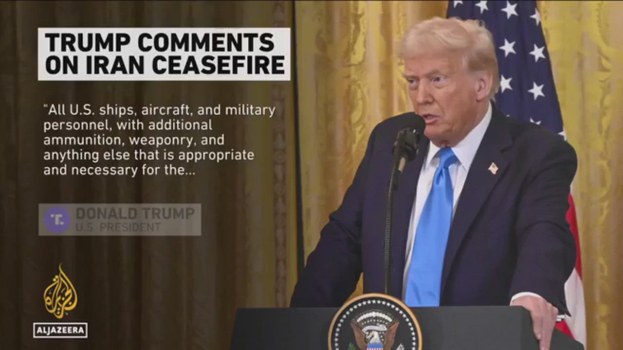 Trump's Truth Social post commits U.S. forces to remain stationed in and around Iran until Tehran fu...