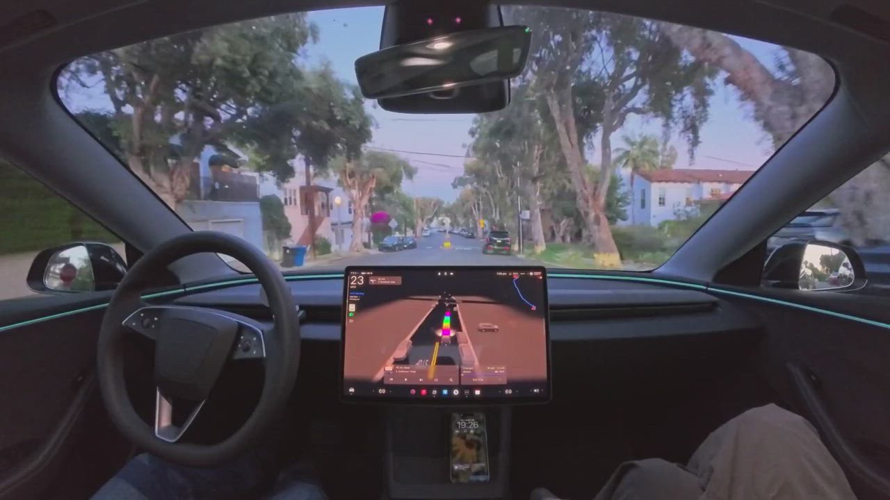 Meanwhile on the same planet Tesla is using Full Self-Driving to navigate busy Los Angeles streets,...