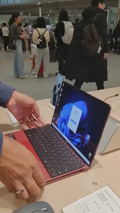 Huawei's MateBook Fold, a foldable laptop with an 18-inch OLED display, urging attention after 13 se...