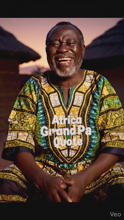 Africa Grandpa wisdom.  Follow for more