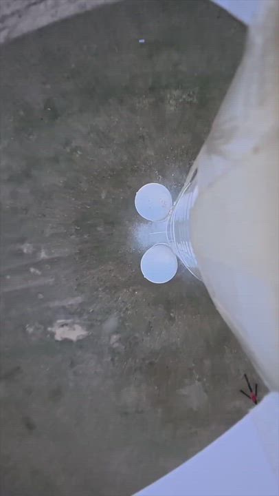 Meanwhile Chinese students and a teacher launching a two-stage water rocket made from plastic bottle...