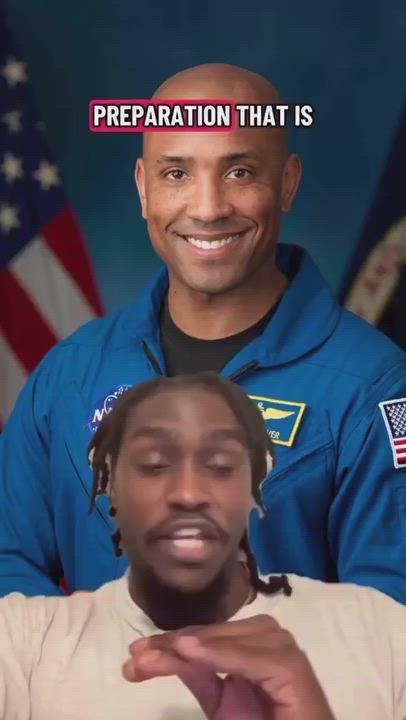 Astronaut Victor Glover inspiring message from the Artemis II Orion spacecraft during its April 2026...