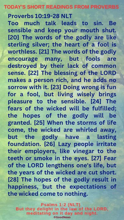 #DailyScriptureDelightsFromProverbs
Proverbs 4:7-9 TLB
Getting wisdom is the most important thing yo...
