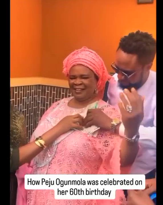Nollywood actress Peju Ogunmola was 60 years old on Friday, and a handful of her 'sons and "daughter...