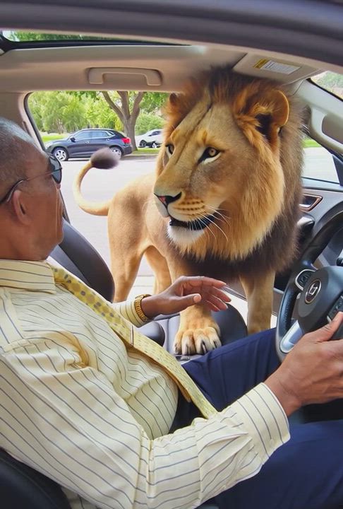 I and my little Lion 🦁 friend now turned adult!😃