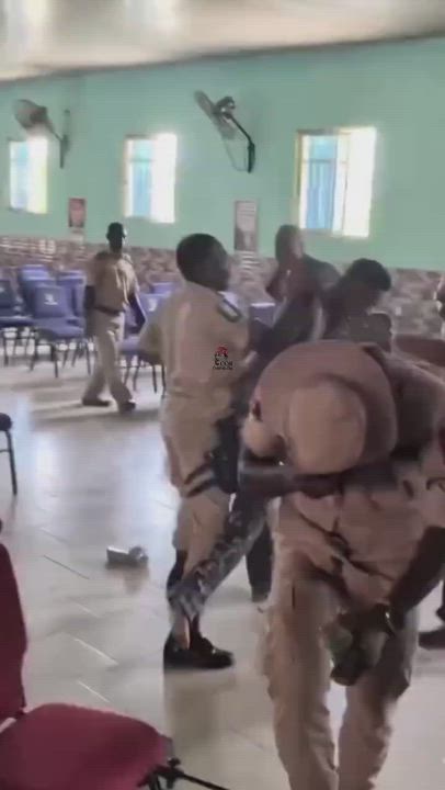 Happened at Assemblies of God church ughelli, today Sunday men with uniform storm church in Ughelli...