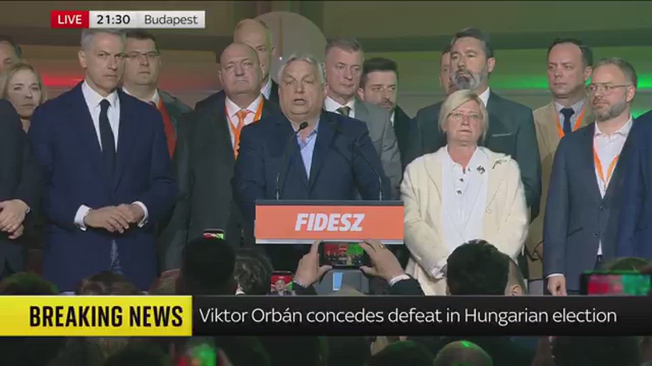 Viktor Orbán conceded defeat in Hungary's April 12, 2026 parliamentary election after 16 years, cong...