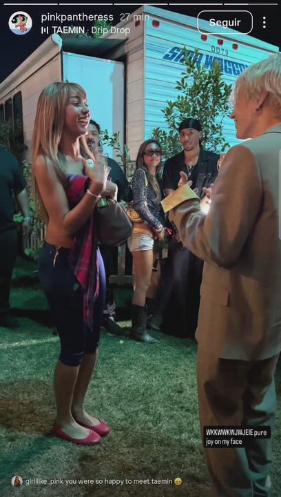 PinkPantheress finally met Taemin, whom she had previously named as her favorite member of K-pop boy...