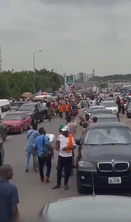 A large crowd in Abuja out for ADC convention today