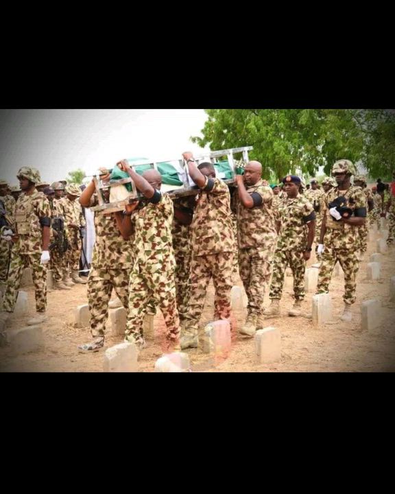 Brigadier General Oseni Braimah, Captain Ismail, others killed in Boko Haram attack laid to rest wit...