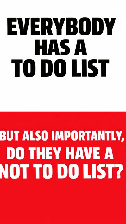 A not-to-do list protects your focus by cutting out distractions and time-wasters, making real progr...