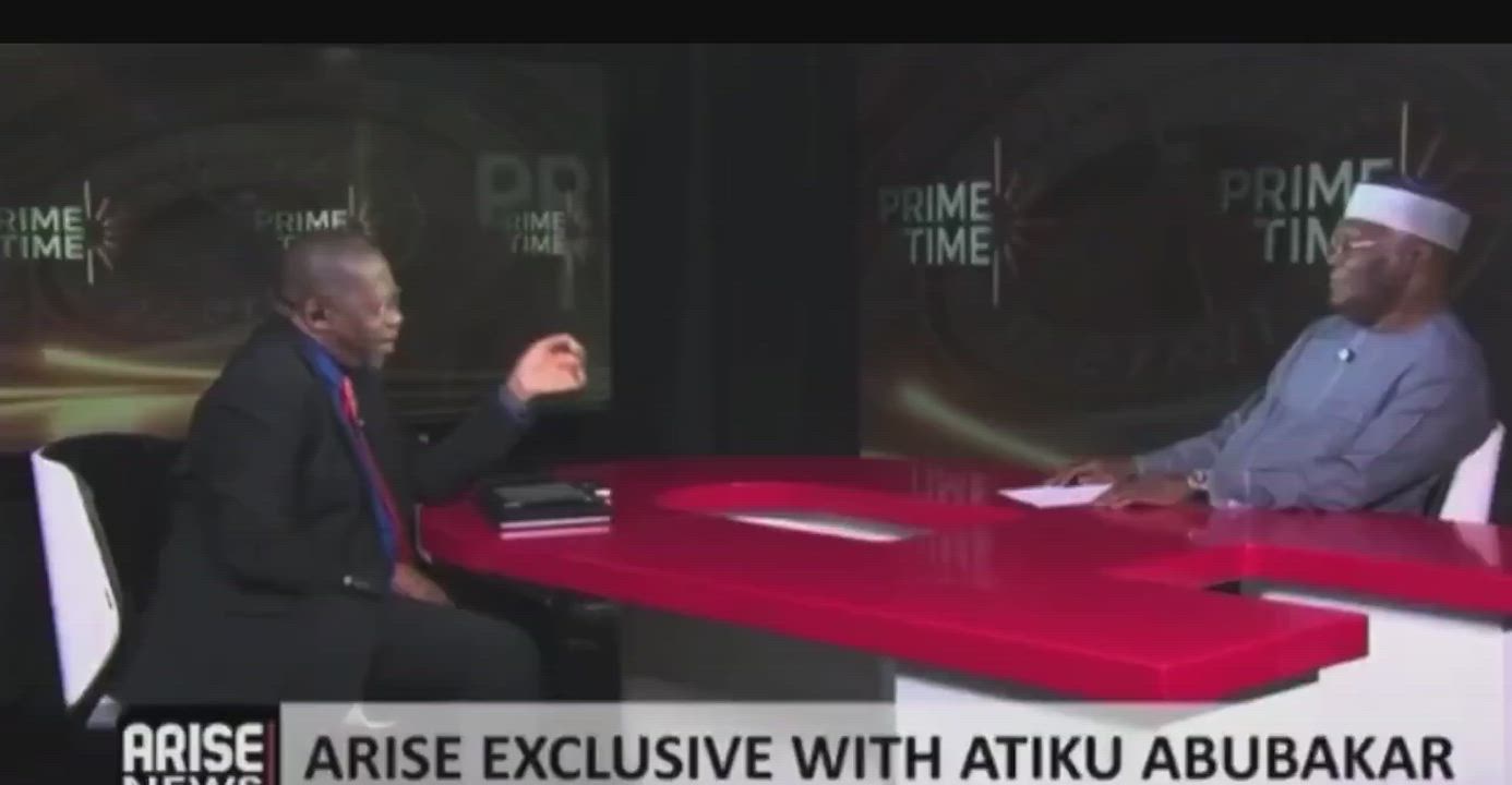Arise TV host: Would you step down for Peter Obi? 

Atiku Abubakar: ?????