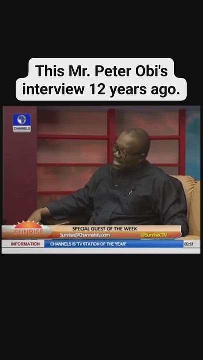 Peter Obi 12 years ago but he remains the same