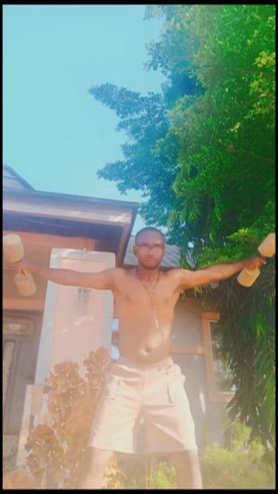 Morning routine. Keep fit and healthy