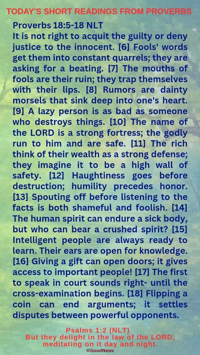 #DailyScriptureDelightsFromProverbs
Proverbs 4:7-9 TLB
Getting wisdom is the most important thing yo...