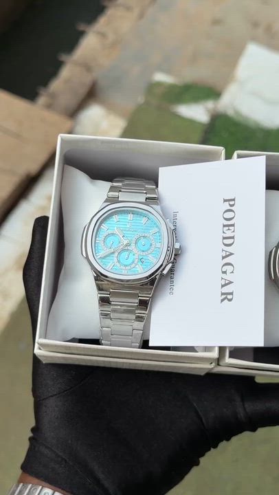 Poedagar chain chronograph 
Waterproof with Sapphire glass 
Includes: branded box,carrier bag,warran...