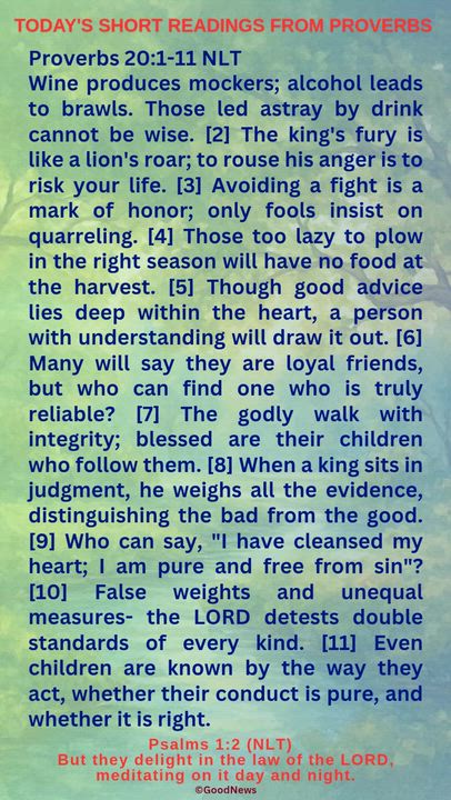 #DailyScriptureDelightsFromProverbs
Proverbs 4:7-9 TLB
Getting wisdom is the most important thing yo...