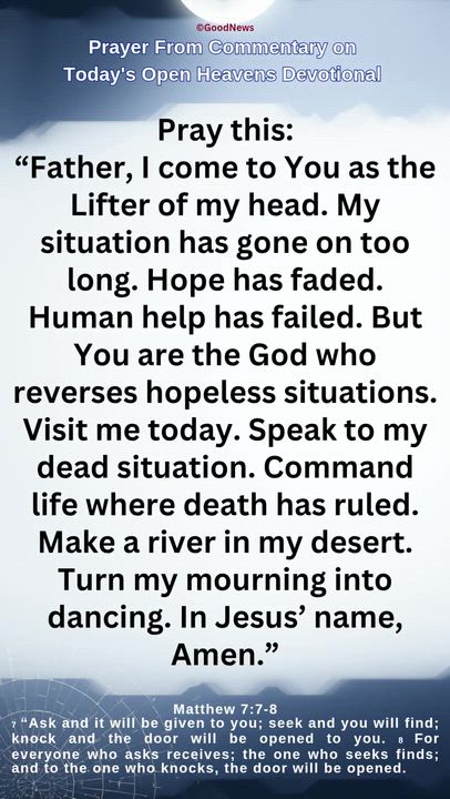 #Prayer from Commentary on Today's Open Heavens Devotional by Pastor E A Adeboye

1 John 5:14-15 Voi...