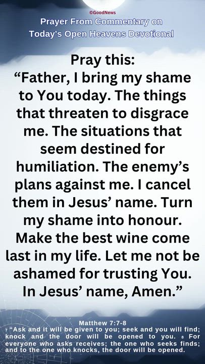 #Prayer from Commentary on Today's Open Heavens Devotional by Pastor E A Adeboye

1 John 5:14-15 Voi...