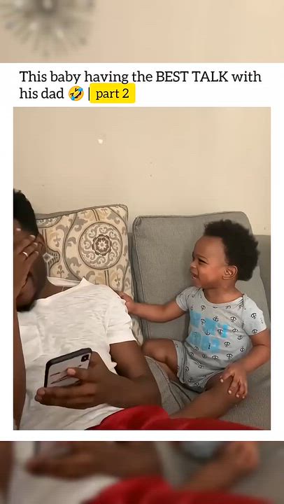 Wholesome Moment Father and Son Have a Talk