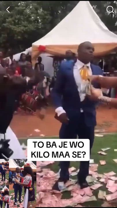Instead of fighting, she decided to spray money on her husband for secretly getting married to anoth...