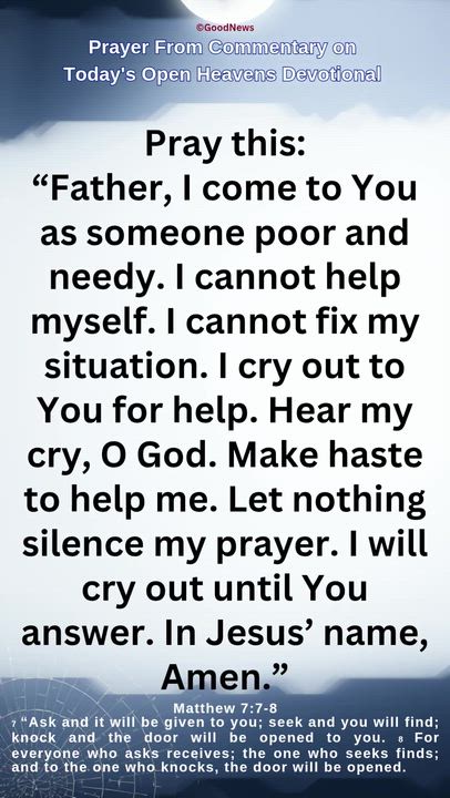 #Prayer from Commentary on Today's Open Heavens Devotional by Pastor E A Adeboye

1 John 5:14-15 Voi...