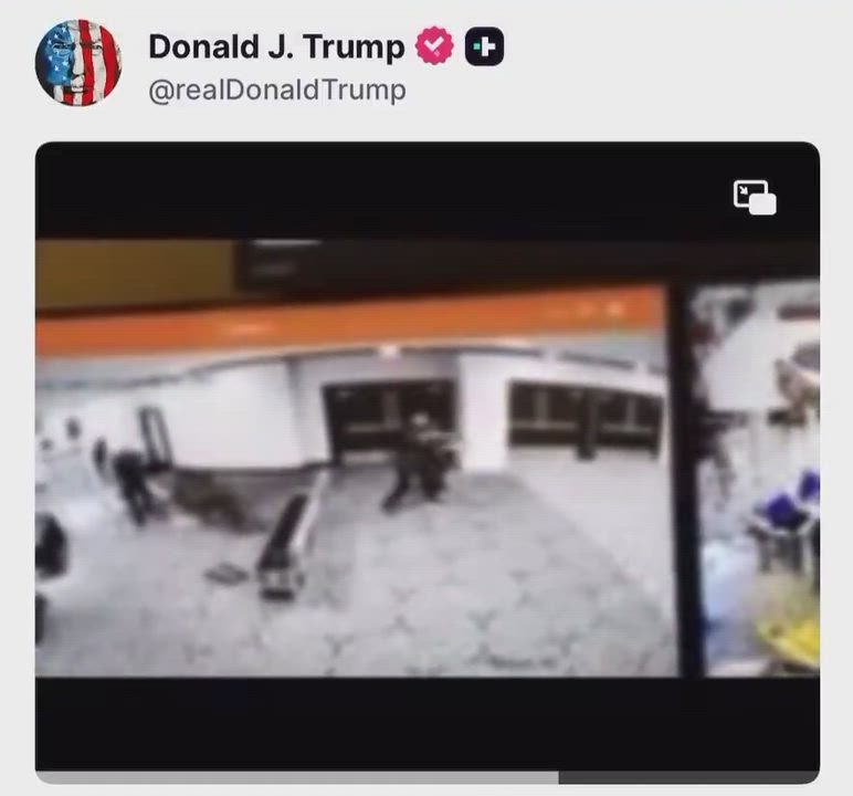 Trump releases CCTV footage of the White House Correspondents’ Dinner attack.

#family #professional