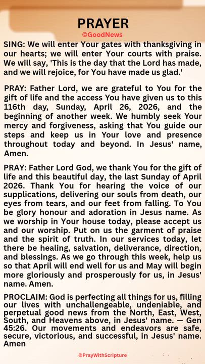 #PrayWithScriptureTodaysPrayer

PRAY: Father Lord God, we thank You for the gift of life and this be...