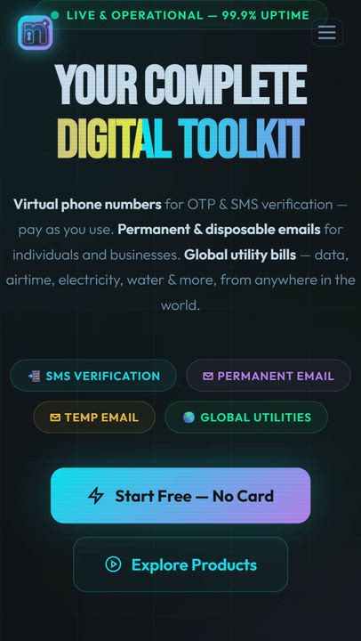 Meet Numoie — your complete digital identity & utility hub 🌍
Virtual numbers. SMS verification. Ema...