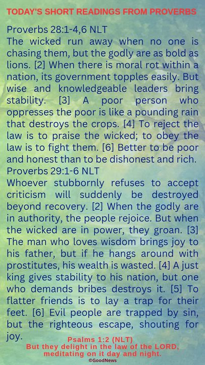 #DailyScriptureDelightsFromProverbs
Proverbs 4:7-9 TLB
Getting wisdom is the most important thing yo...