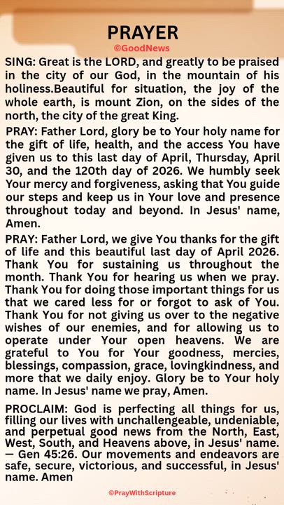 #PrayWithScriptureTodaysPrayer
PRAY: Father Lord, we give You thanks for the gift of life and this b...