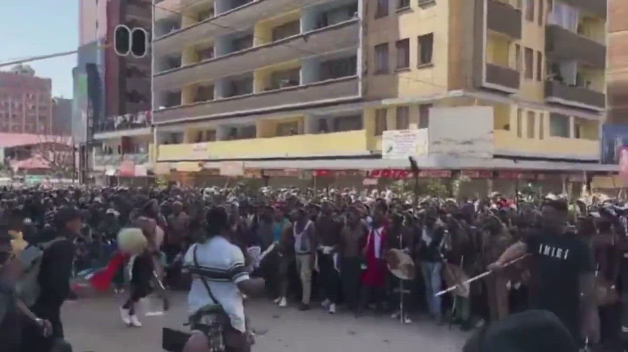 Xenophobic South Africans have fully armed themselves with stone-age era weapons in huge numbers to...