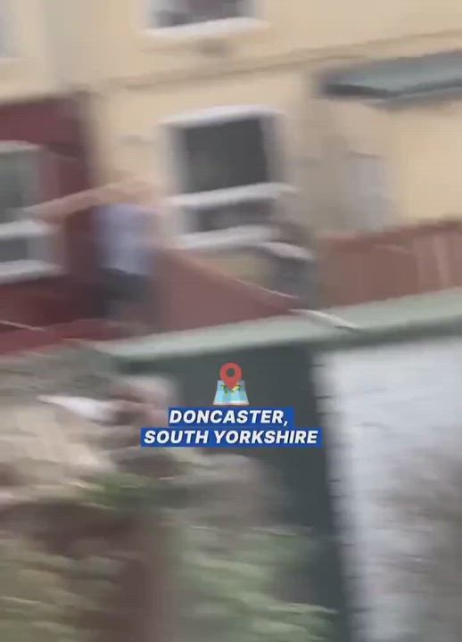Neighbours in Doncaster got into a bizarre fight, hurling wooden planks at each other over the fence...