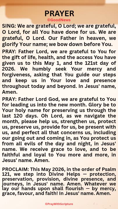 #PrayWithScriptureTodaysPrayer
PRAY: Father Lord God, we are grateful to You for leading us into the...