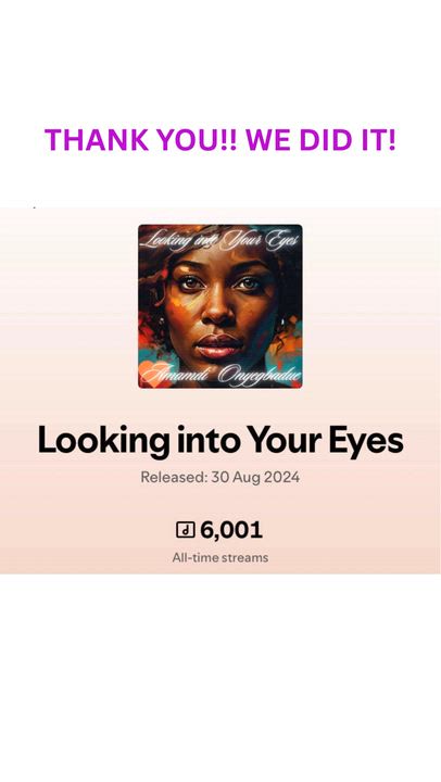 To infinity and beyond! 
Thank you for 6000 streams!
Hope you’re having a great day!
If you haven...