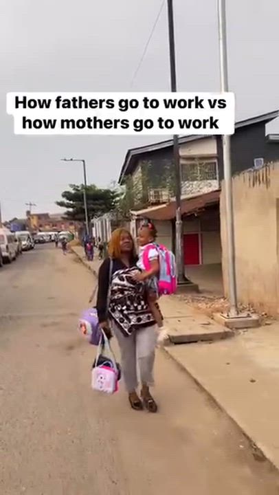 How fathers go to work, vs how mothers go to work. 🙂
Wishing you a great week. ❤️