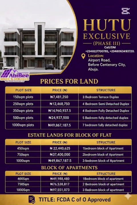 PROPERTY UPDATE  ON HUTU EXCLUSIVE !!!


 Hutu EXCLUSIVE is the first Africa  Golf Resort Estate...