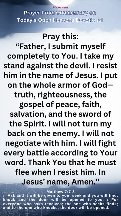 #Prayer from Commentary on Today's Open Heavens Devotional by Pastor E A Adeboye

1 John 5:14-15 Voi...