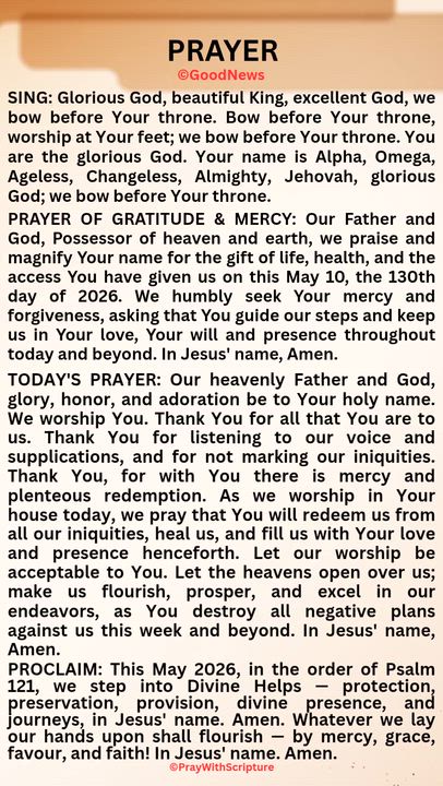 #PrayWithScriptureTodaysPrayer
TODAY'S PRAYER: Our heavenly Father and God, glory, honor, and adorat...