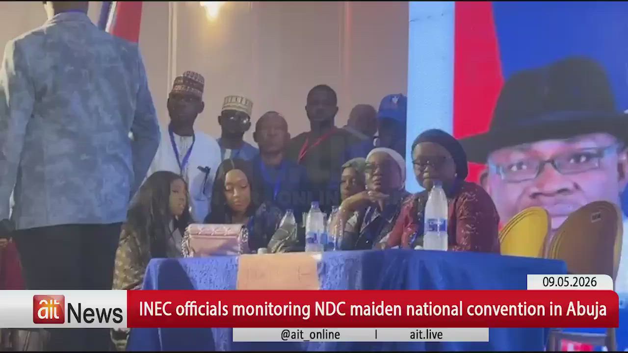 INEC officials monitor NDC maiden national convention in Abuja, Nigeria