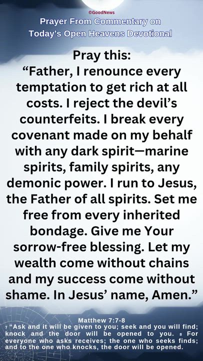 #Prayer from Commentary on Today's Open Heavens Devotional by Pastor E A Adeboye

1 John 5:14-15 Voi...