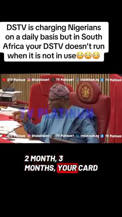 So the Senate is just realizing this?…..DSTV is making huge amount of money in Nigeria but Nigerians...