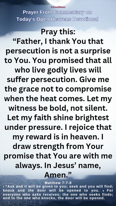 #Prayer from Commentary on Today's Open Heavens Devotional by Pastor E A Adeboye

1 John 5:14-15 Voi...