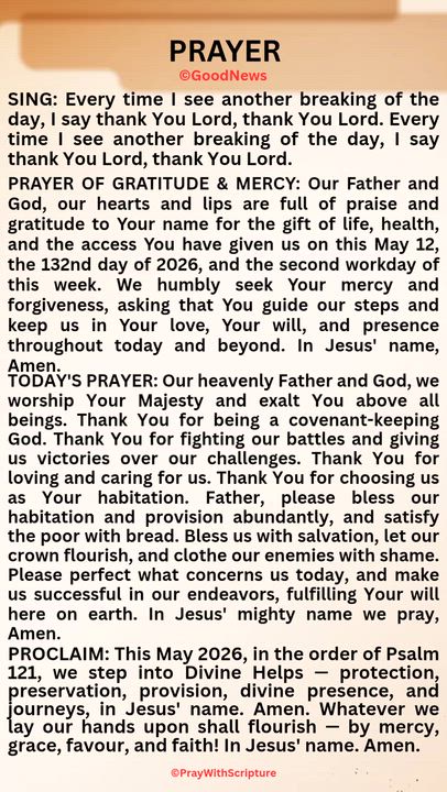 #PrayWithScriptureTodaysPrayer
TODAY'S PRAYER: Our heavenly Father and God, we worship Your Majesty...